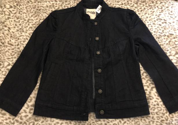 Charlotte Russe NWT  Lightweight Dark Denim Fitted Jacket Size Medium/6