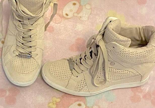 Coach Alexis Suede beige hightop sneakers (NEW) 8.5-9