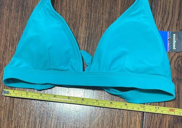 Patagonia  Boucau Halter Swim Top XS aqua blue Green Tie neck NWT