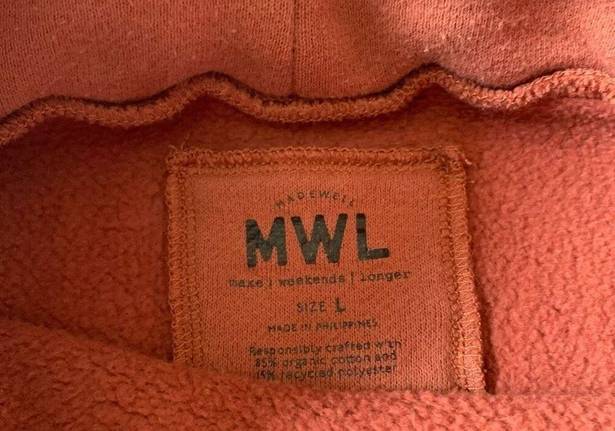 Madewell MWL Betterterry Relaxed Turtleneck Sweatshirt Warm Umber 