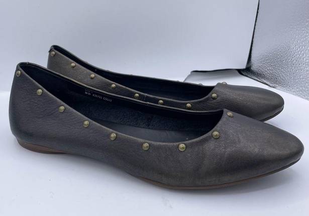 Kork-Ease leather studded Violette slip on flats blue/gray women Size 9