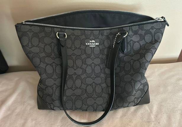 Coach Black And Grey  Purse