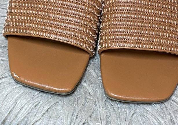 Marc Fisher  Square Toe Brown Slide Heel - Sz 8