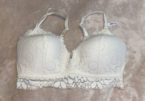 Aerie White Floral Bra 34D