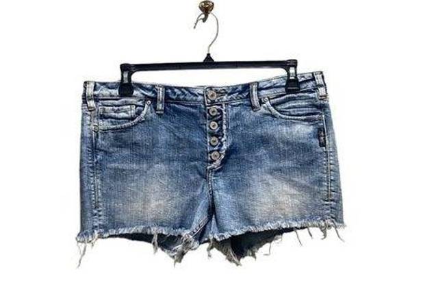 Silver Jeans Silver Classic Stretch Boyfriend Shorts Blue Size 34 Festival Beach Boho Summer