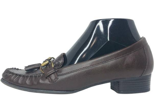 Life Stride Chocolate Brown Beluga Leather Loafers - Size 7.5 - Women