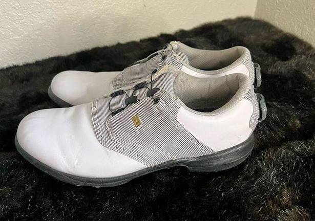 FootJoy  Golf Shoes Womens 7.5 Medium Dryjoys BOA white Gray 99018