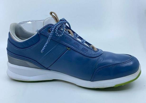 FootJoy  Women’s Stratos Waterproof Leather Golf Shoes Color Blue SZ 8