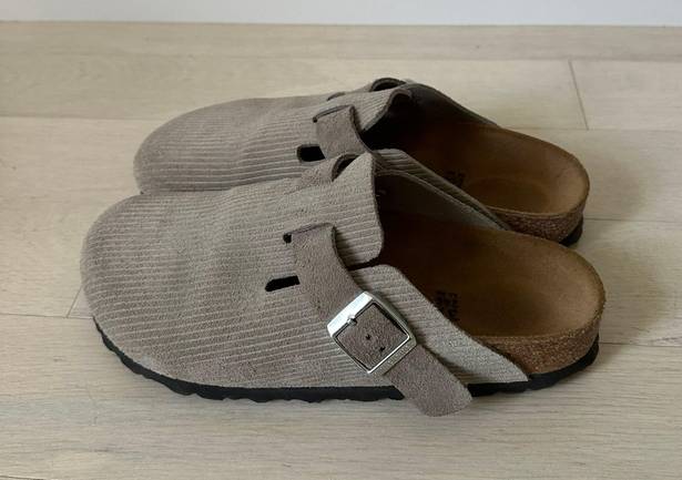 Birkenstock Boston Suede Embossed Clogs