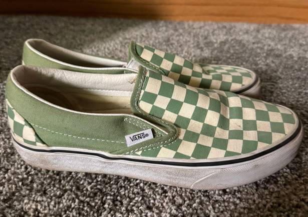 Vans Green Checkered