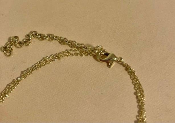 American Vintage Gold Bar “Leontine” Minimalist Gold Tone Chain Necklace Simple Classy Elegant Style