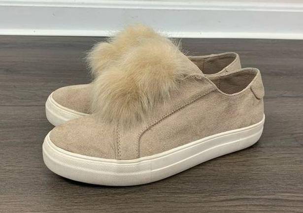 Candie's Candie’s Pom Pom Platform Slip On Sneakers Tan Size 10