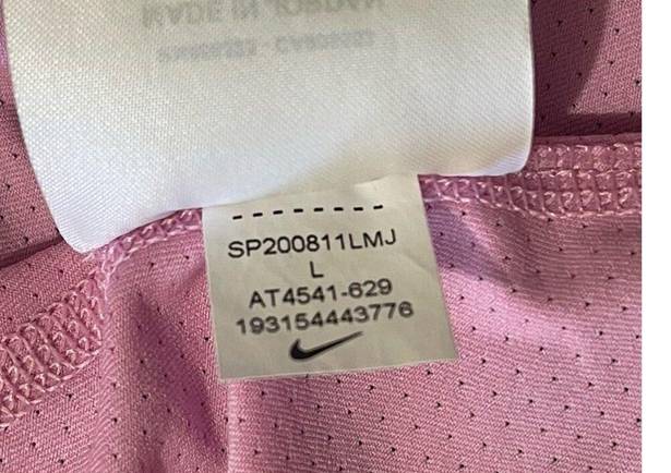 Nike  Dri-Fit Womens Athletic Running Tank Racerback Top Size Large Pink Mesh