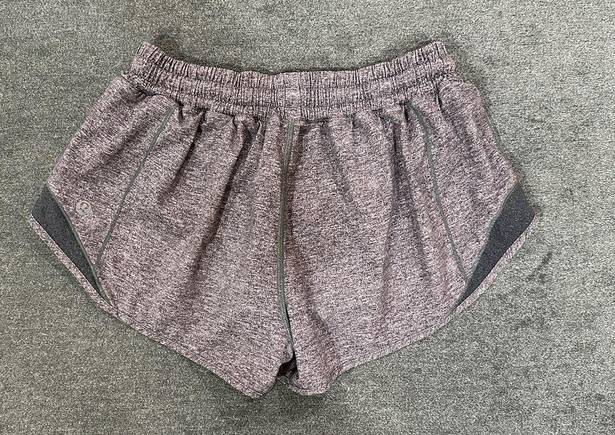 Lululemon  Gray Hotty Hot Shorts, 2.5" Heather Lux Multi Black Size 6 EUC