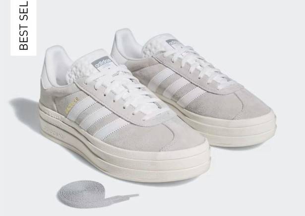 Adidas NWT  Gazelle Bold Shoes Grey Two/Cloud White/Core White W5