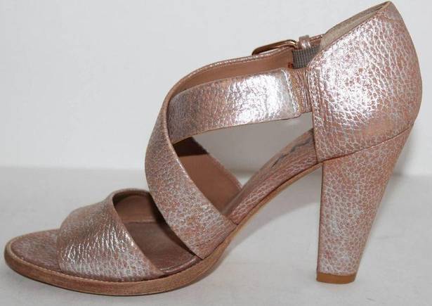 DKNY  Harlow Henna Pink Leather Open Toe Heel 6.5 M