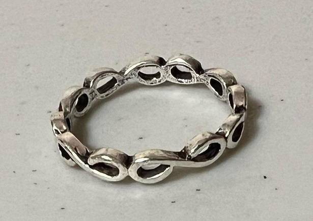 infinity Silver  Symbol Band Ring Jewelry Size 7 ♾️