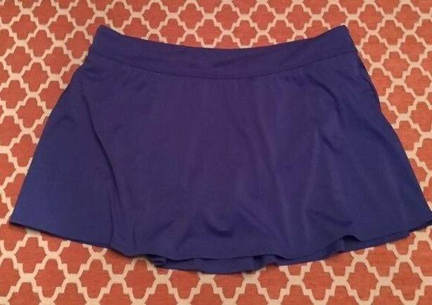 L.L.Bean  Regular Beansport Swim Skirt Blue Skort Mix & Match  Size 16  New