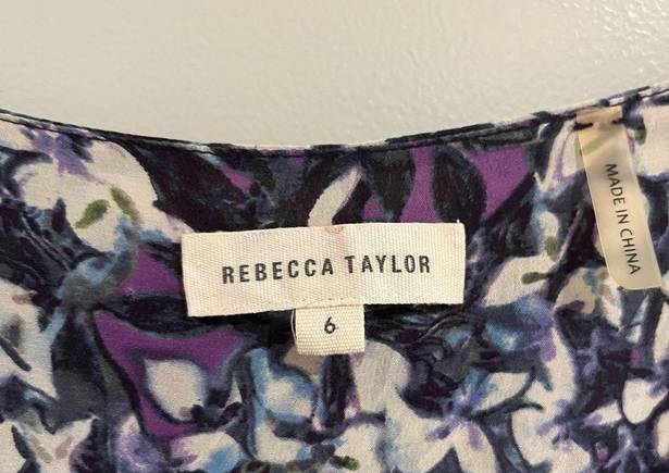 Rebecca Taylor  Silk Floral Dress