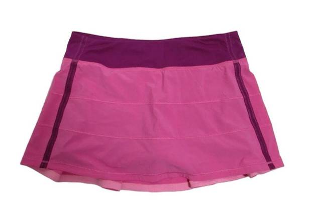 Lululemon Pace Rival Skirt II (Regular) Pink Paradise / Regal Plum Size 4