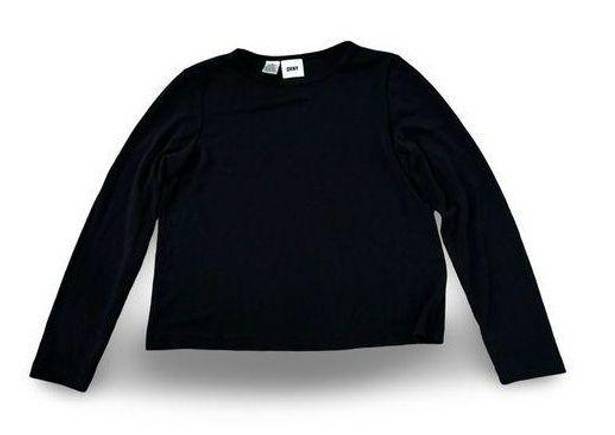 DKNY  Black Long Sleeve Shirt Top