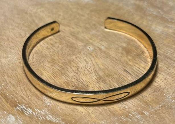 infinity Kitsch  Gold Adjustable Bangle