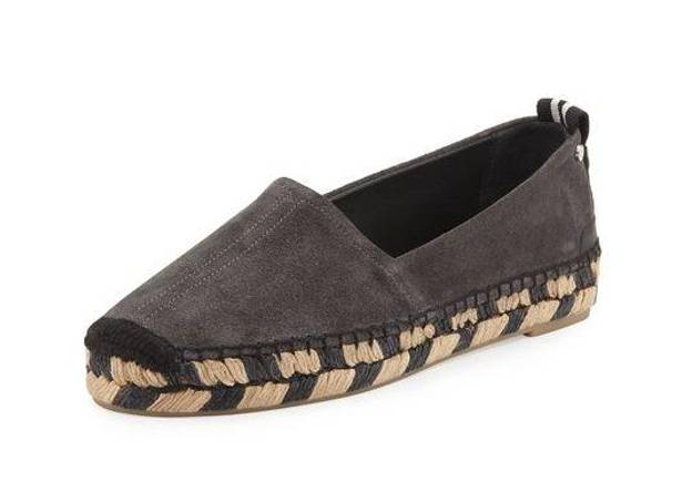 Rag and Bone  Women's Gray Adria Suede Espadrille Slip On Flat Shoes US Size 6