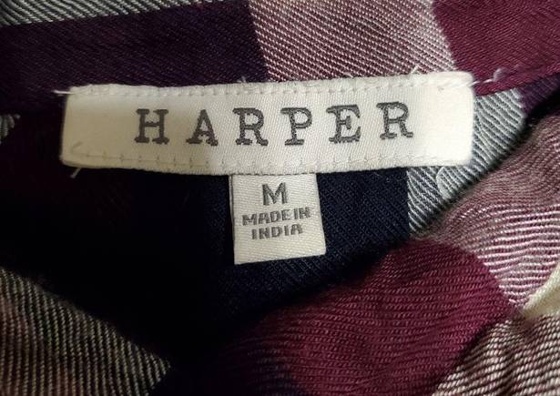 Harper  Blue, Red, & Cream Plaid Button Down Shirt (M)