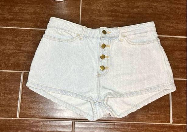 American Apparel  Front Button Denim Shorts Size 28