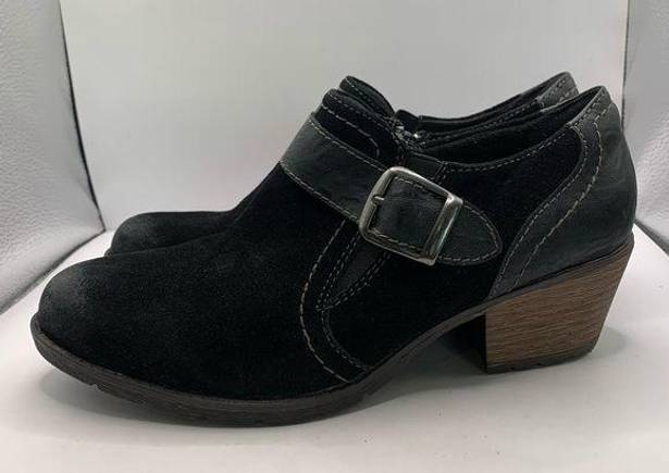 Earth Origins  Oakland Addie Clogs Booties Shoes Women's Size 9.5M Black Suede