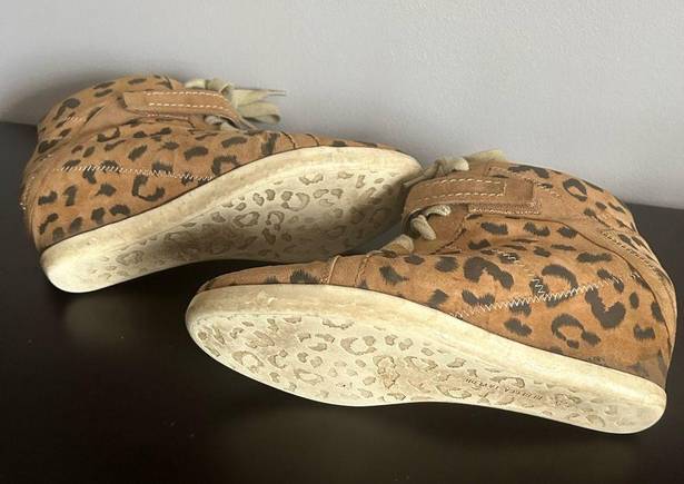 Rebecca Taylor  leopard wedge sneakers size 10