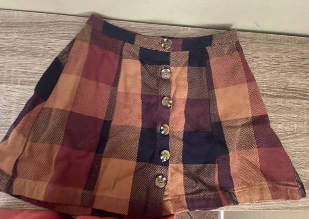 Chelsea and Violet Plaid Mini  Skirt