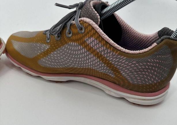 FootJoy  FJ Yellow Pink Gray Women's Golf Shoes Size 7.5