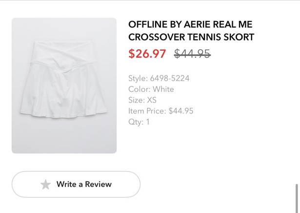 Aerie Offline By  Real Me Crossover Tennis Skort