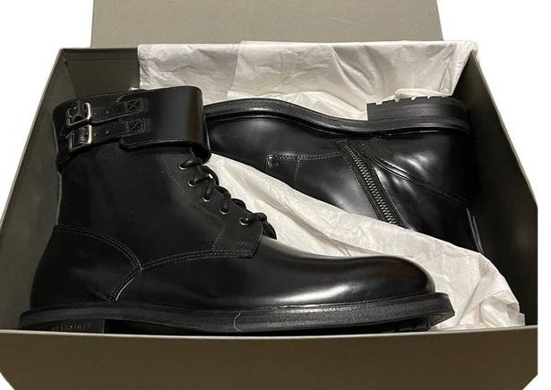 ALLSAINTS Black Brigade Calf Leather Boots Size 11 NIB