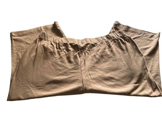 Lands'End  Womens Tan Rich Camel Sport Knit Capri XL Extra Large. W/Pockets