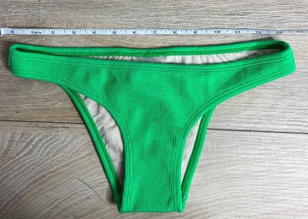 PilyQ NWT  Sea Green Reef Teeny Low Rise Ribbed Bikini Swim Bottoms Small