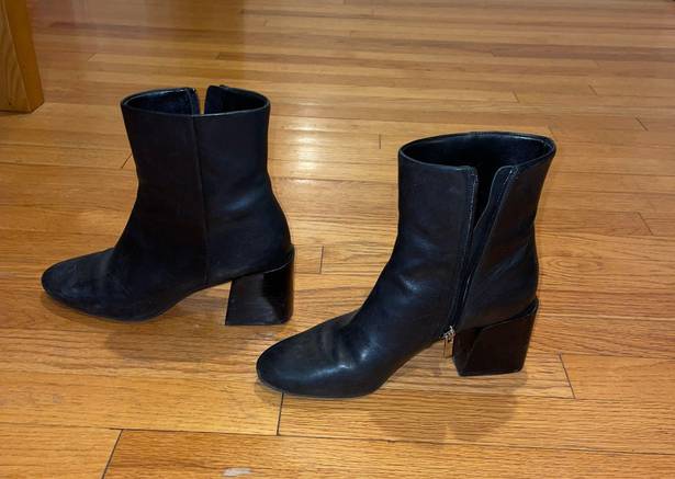 Via Spiga  Black Leather Booties