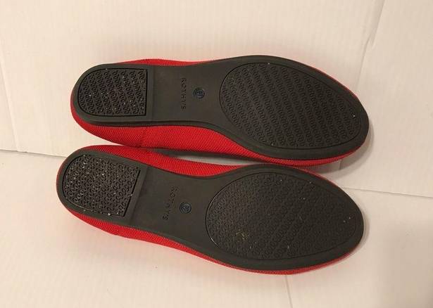 Rothy's Rothy’s red round toe flat shoes women size 8.5 W