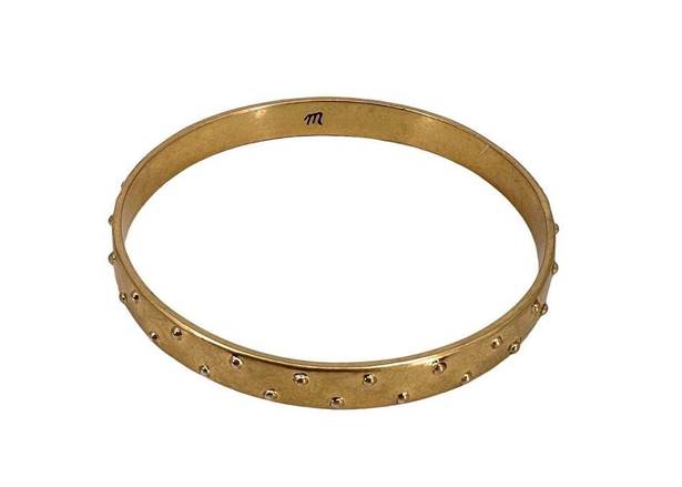 Madewell  Skinny Bumpy Dot Bangle Bracelet Gold Tone