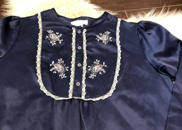 Carole Hochman  navy blue night gown sz small