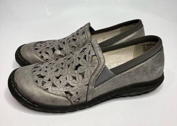 Jbu  by Jambu vegan Leather shoes silver wildflower Moc size 7