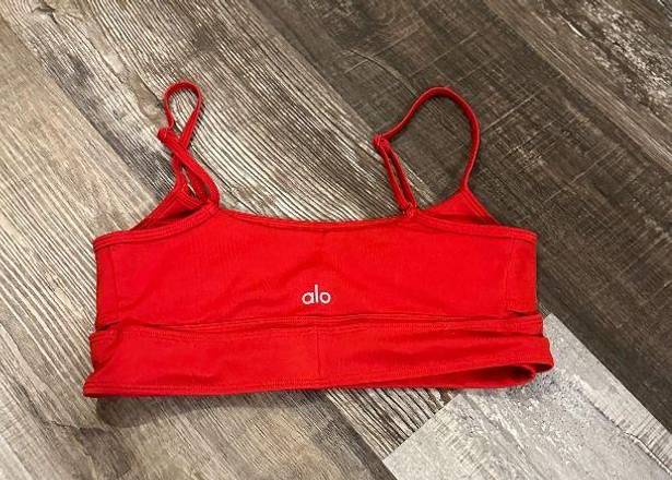 Alo Yoga Red Sports Bra