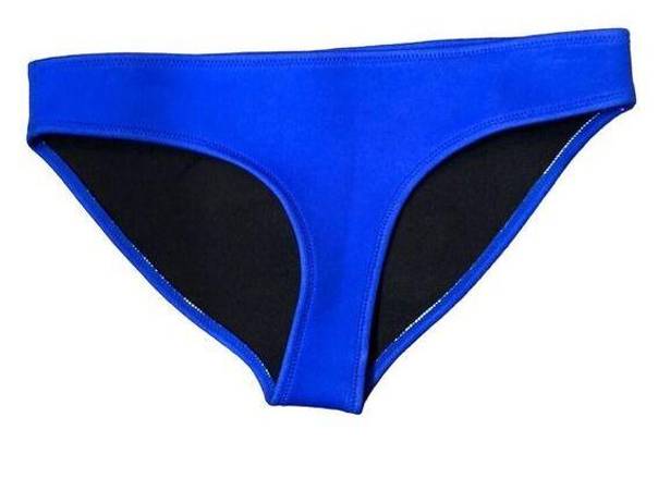 Triangl  bright blue neoprene full bottom bikini bottoms size L