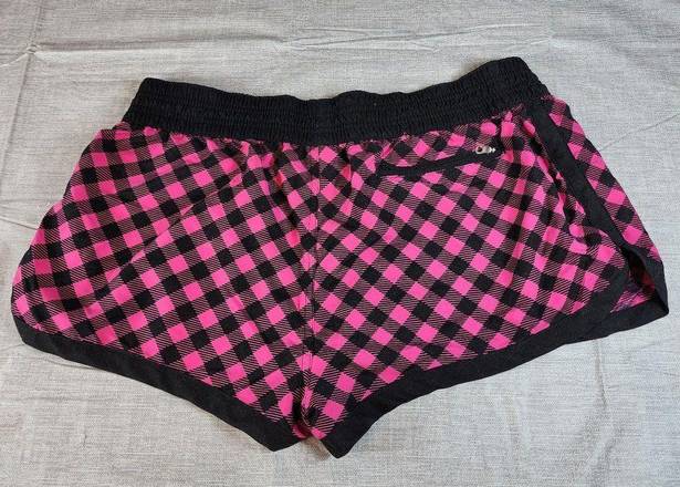 Pacific&Co Arizona Jean  Women Running Shorts XL Elastic Waist Zipper Pocket Checkered