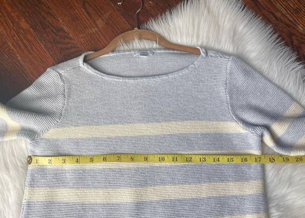 J.Jill Blue & Cream Striped Sweater by  size small