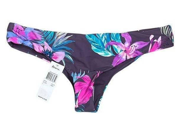 Raisin's  Womens Swimwear Bikini Bottom Size Large Tahiti Bloom Multi Floral Swim