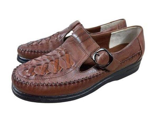 Life Stride  Studio 8.5W Leather Weave Comfort Slip On Loafer Shoes