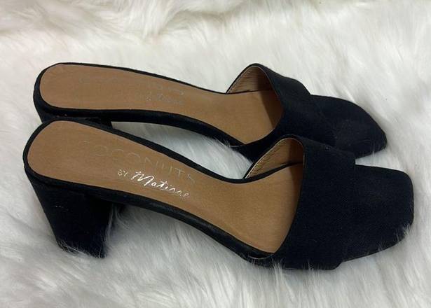 Coconuts by Matisse Matisse Black Lanai Slide Heel - Size 7 BIN 16