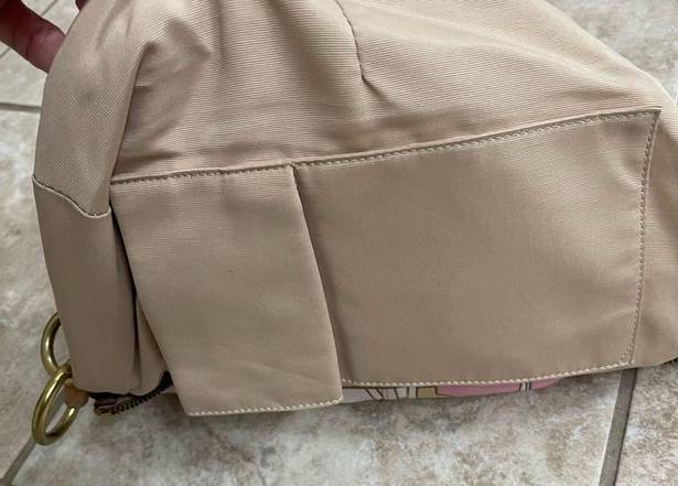 Coach  hobo canvas bag y2k pink shoulder purse
 Top zip pink white
